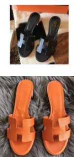 202527177 Oasis Sandals In Black and Orange