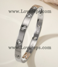 202523795 Classics Love Bracelet with 10 Diamonds White Gold