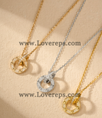 202525189 Love Necklace Classic Model with Paved Diamonds