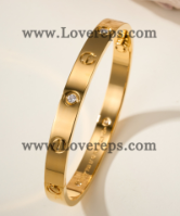 202525453 Love Bracelet with 4 Diamonds Yellow Gold