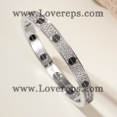 621427249 Love Bracelet Diamond-Paved Wiht Black Ceramic White Gold